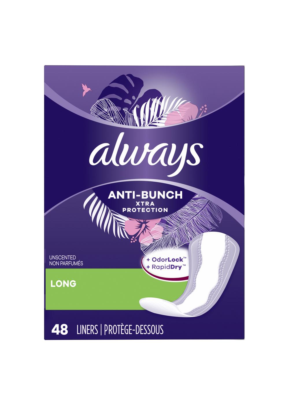 Always Anti-Bunch Xtra Protection Daily Liners Long Unscented; image 7 of 8