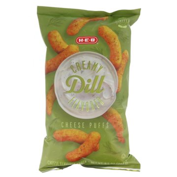 H-E-B Creamy Dill-Flavored Cheese Puffs, 8.5 oz