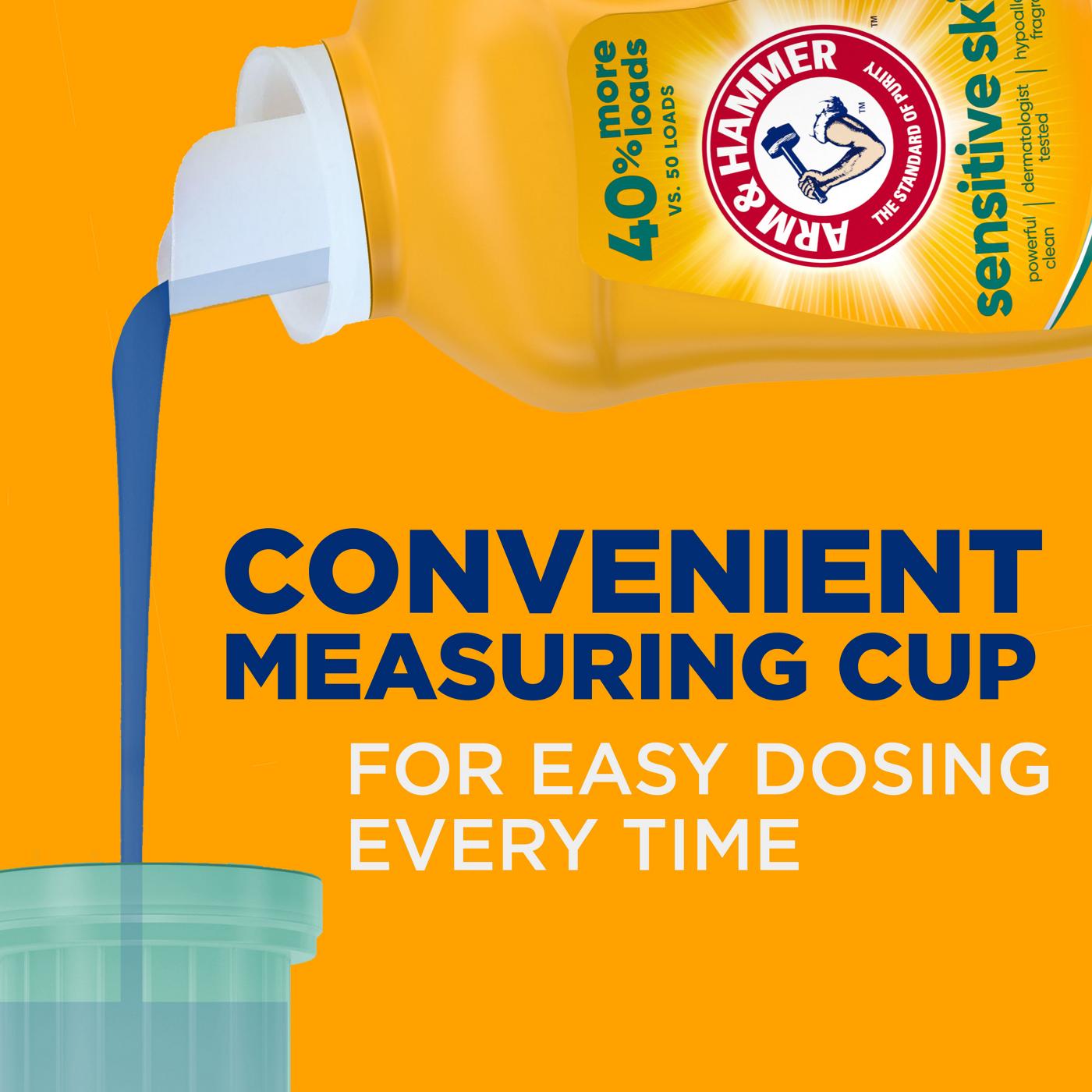 Arm & Hammer Sensitive Skin HE Liquid Laundry Detergent, 105 Loads - Fresh; image 5 of 13