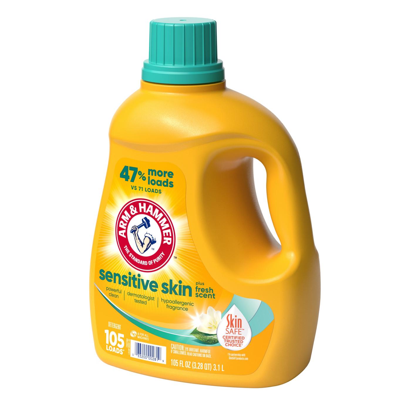 Arm & Hammer Sensitive Skin HE Liquid Laundry Detergent, 105 Loads - Fresh; image 3 of 4