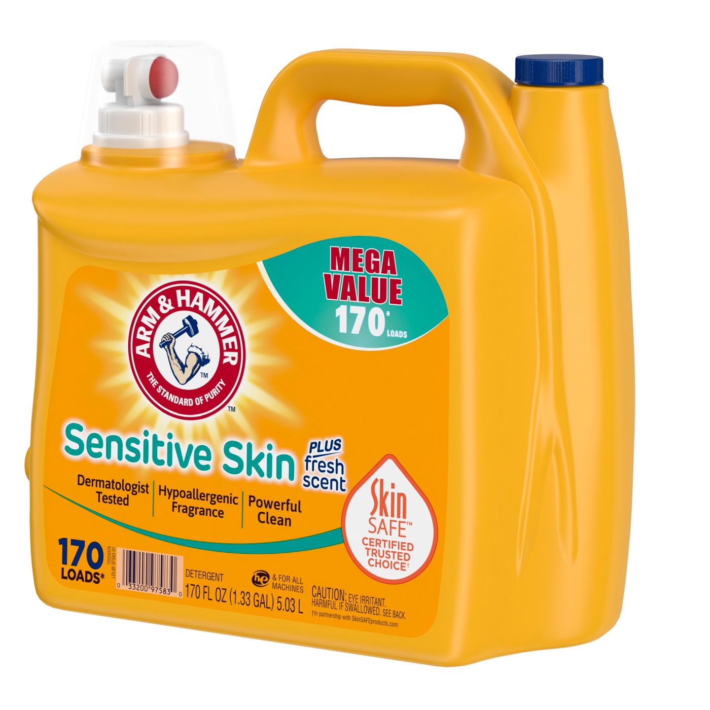 Arm & Hammer Sensitive Skin HE Liquid Laundry Detergent, 170 Loads - Fresh; image 4 of 4