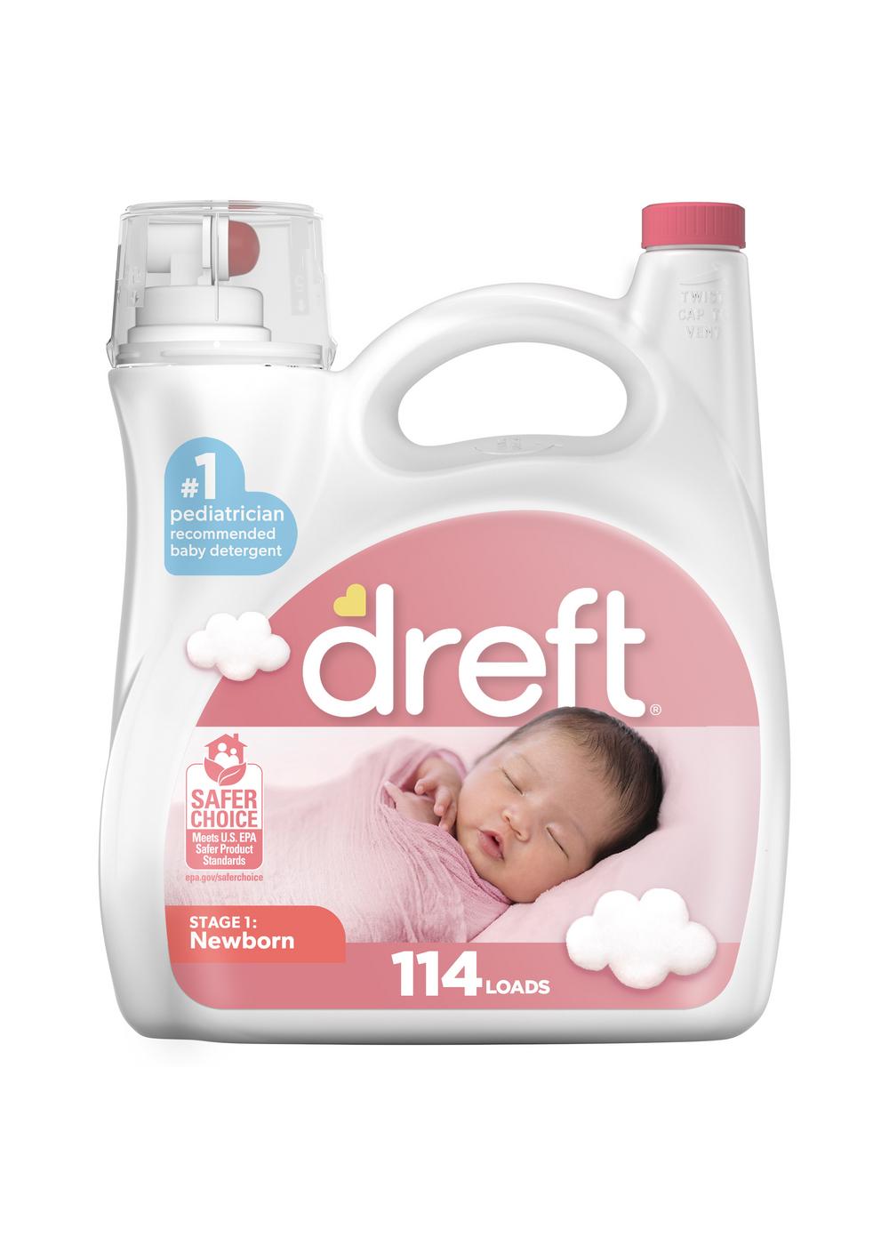 Dreft Stage 1 Newborn HE Liquid Laundry Detergent, 114 Loads Shop