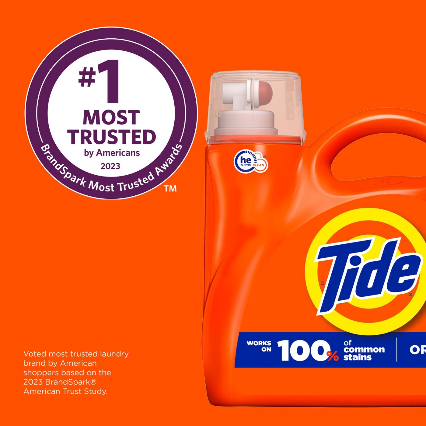 Tide HE Turbo Clean Liquid Laundry Detergent, 100 Loads - Original; image 7 of 15