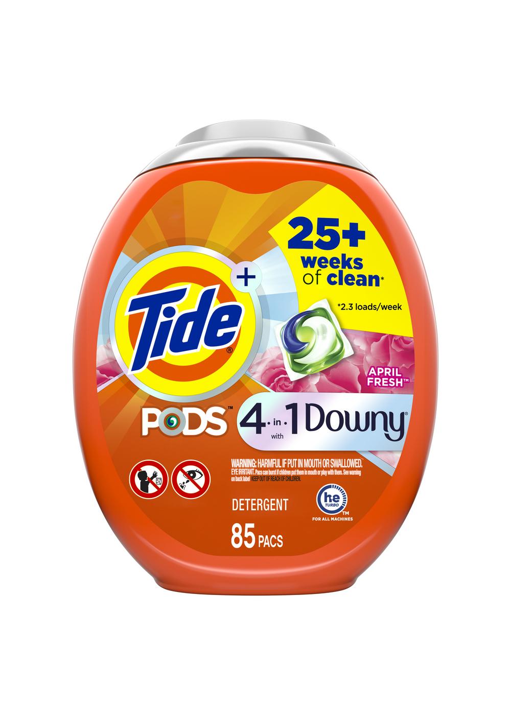 Tide PODS Plus Downy April Fresh HE Laundry Detergent Pacs; image 7 of 8
