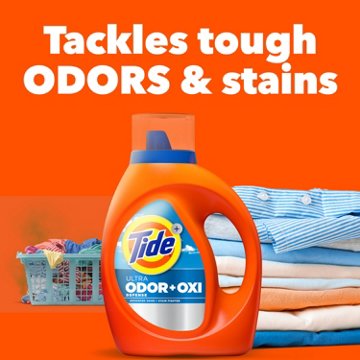 Tide Ultra Odor Defense Plus Oxi Liquid Laundry Detergent, 52 Loads