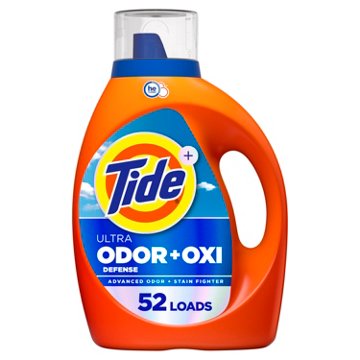 Tide Ultra Odor Defense Plus Oxi Liquid Laundry Detergent, 52 Loads