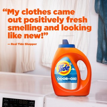 Tide Ultra Odor Defense Plus Oxi Liquid Laundry Detergent, 52 Loads