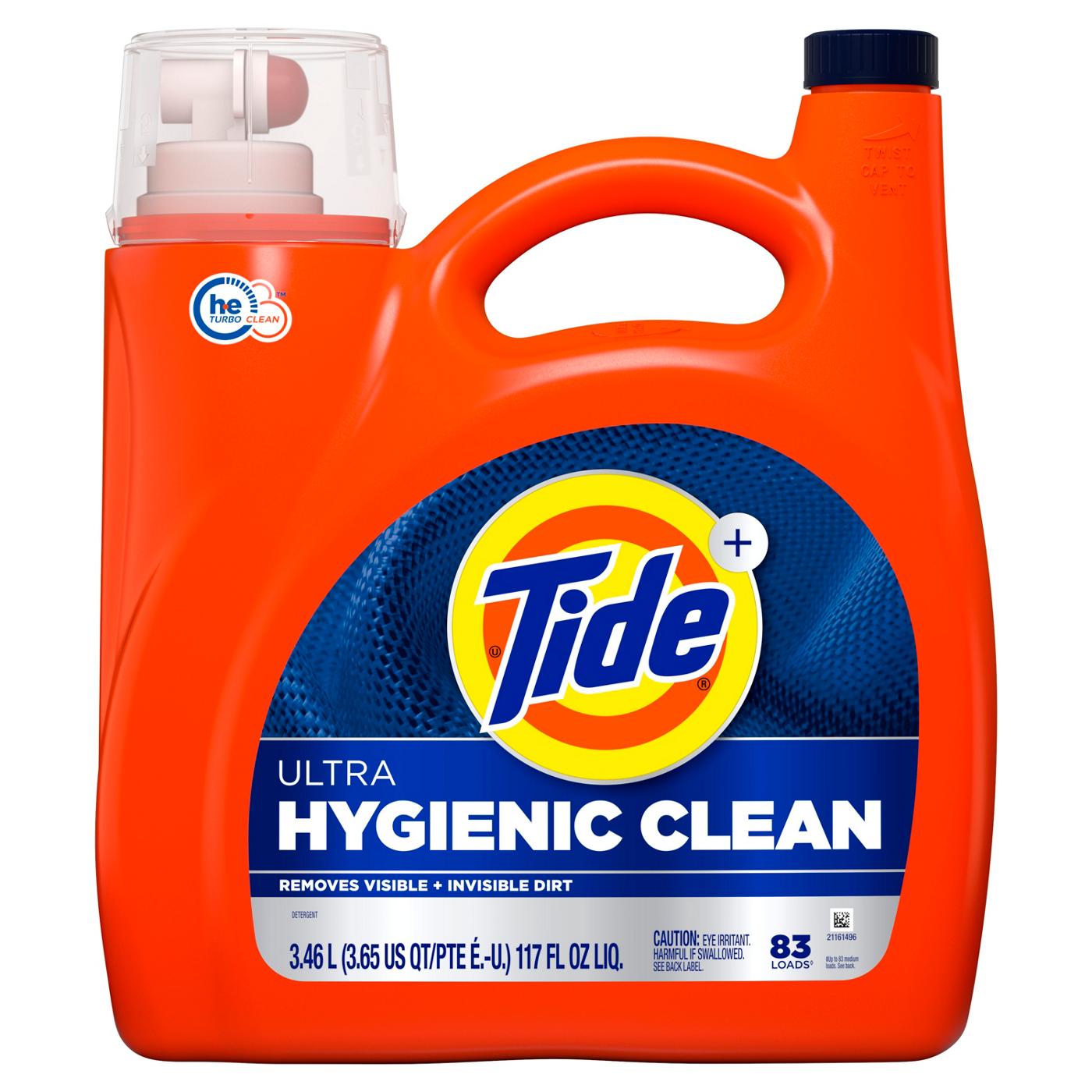 Tide Ultra Hygienic Clean Liquid Laundry Detergent, 83 Loads, Original Scent; image 13 of 24