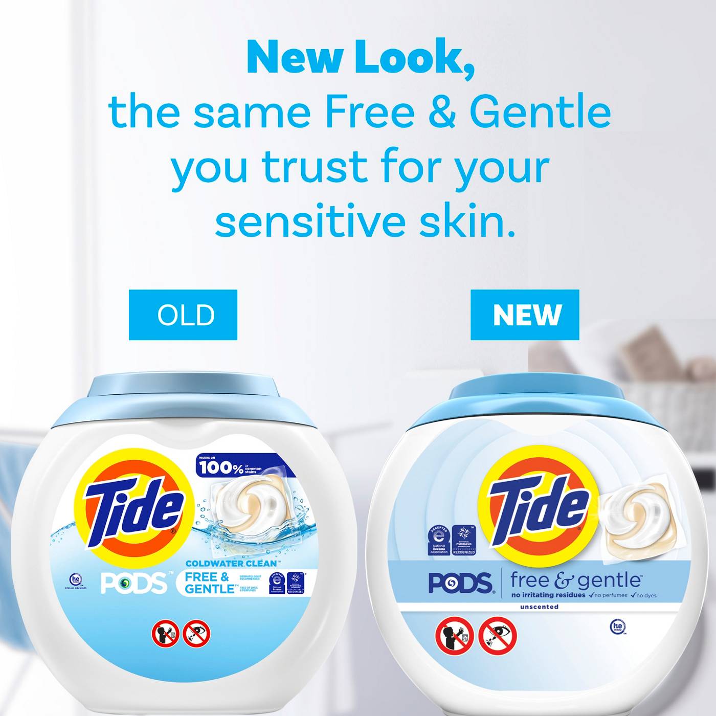 Tide PODS Free & Gentle Laundry Detergent Soap Pacs - Unscented; image 2 of 10