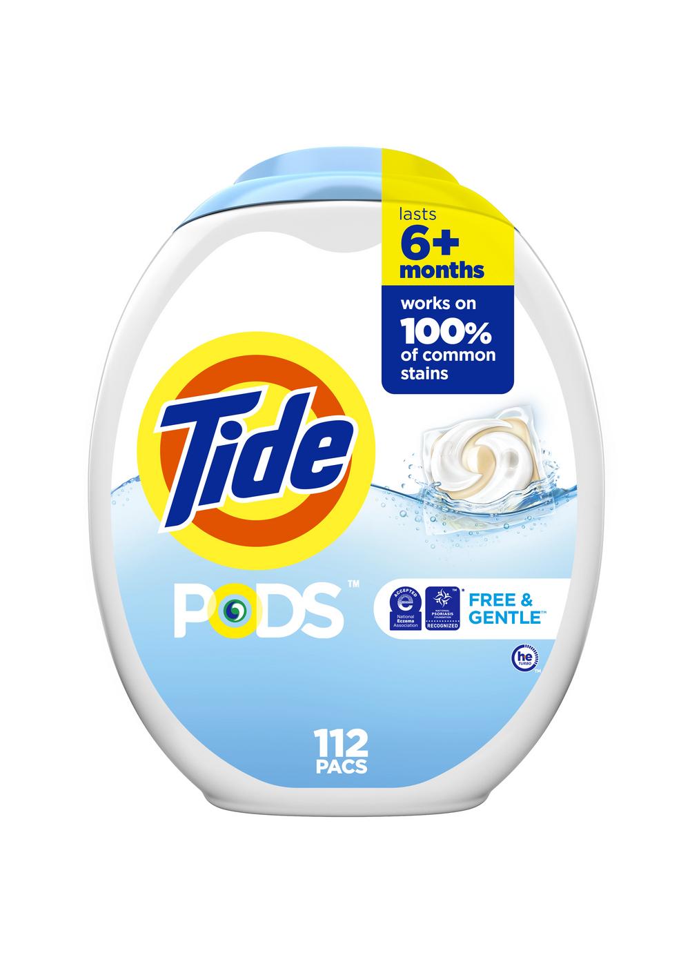 Tide PODS Free & Gentle Coldwater Clean HE Laundry Detergent Pacs; image 10 of 10