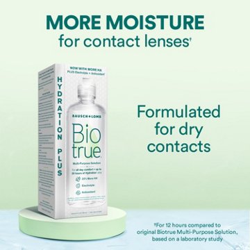 Bausch & Lomb Biotrue Hydration Plus Multi-Purpose Solution, 2 pk