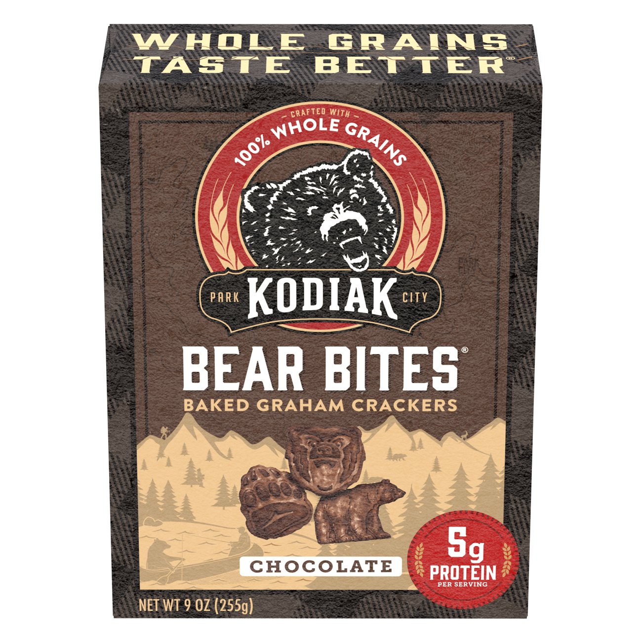 Kodiak Bear Bites 5g Protein Graham Crackers - Chocolate - Shop Cookies at  H-E-B