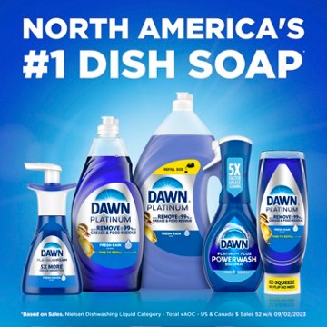 Dawn Ultra Platinum Liquid Dish Soap - Refreshing Rain Scent , 51.5 oz