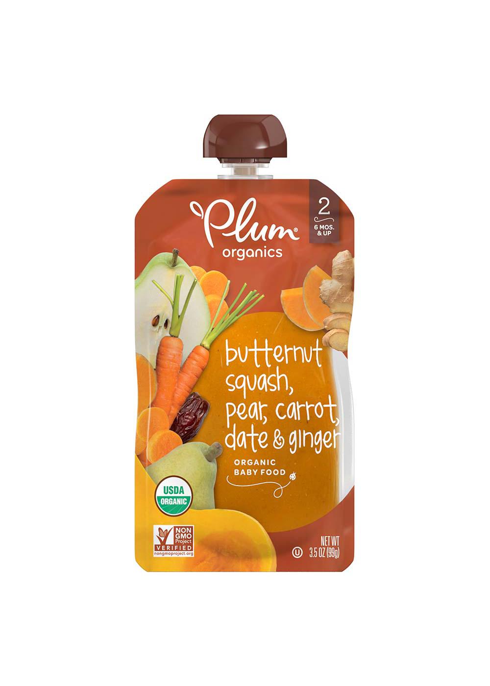 Plum Organics Pouch - Butternut Squash Pear Carrot Date & Ginger; image 1 of 2