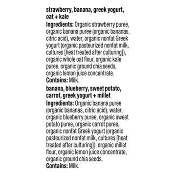 Plum Organics Mighty 4 Tots Blend - Strawberry/Banana & Banana/Blueberry Variety Pack, 4 oz Pouch