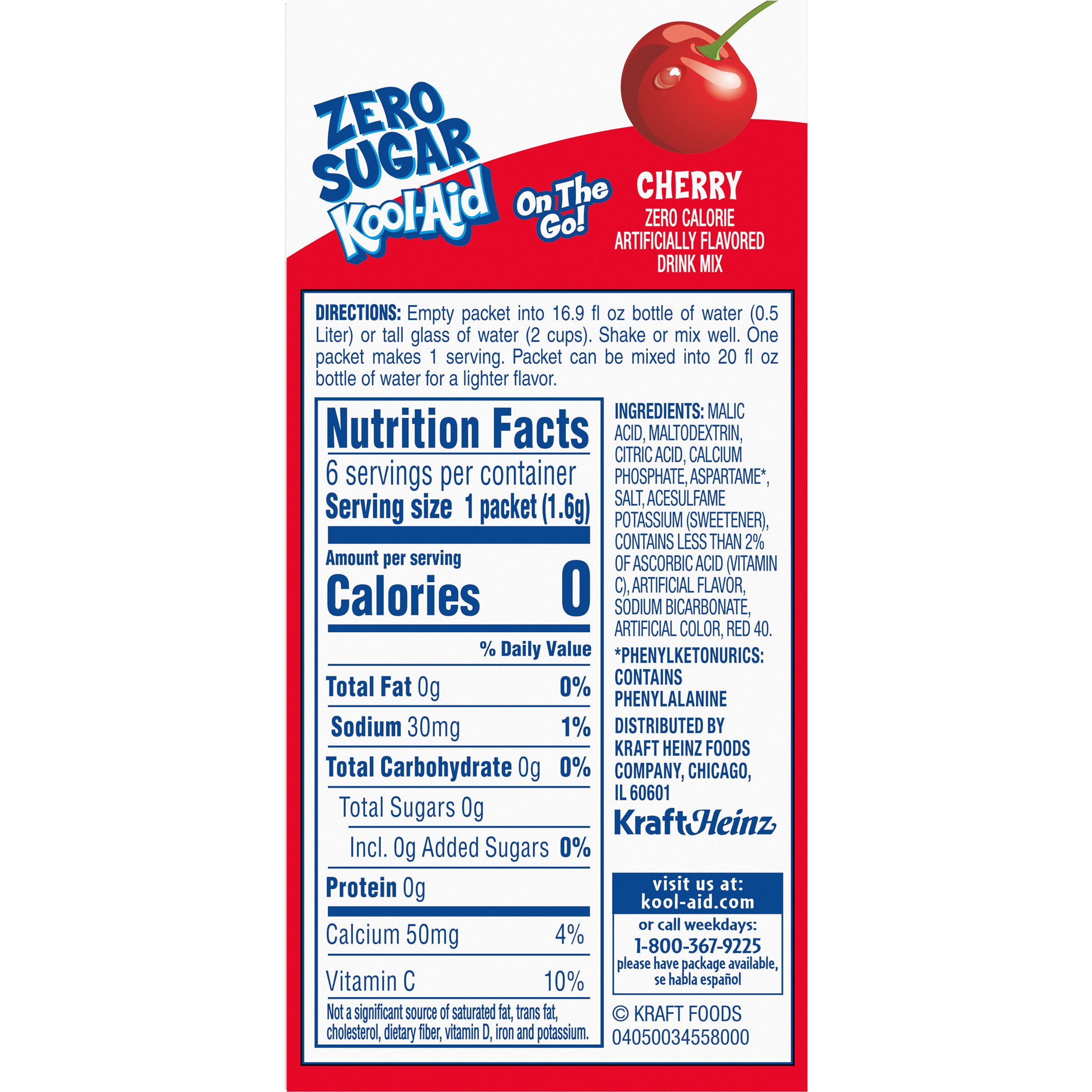 Kool-Aid Zero Sugar On the Go! Drink Mix Packets - Cherry - Shop