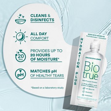 Bausch & Lomb Biotrue Hydration Plus Multi-Purpose Solution, 10 oz