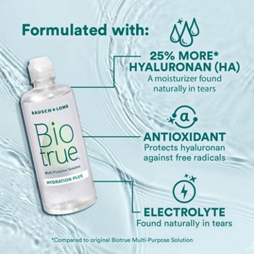 Bausch & Lomb Biotrue Hydration Plus Multi-Purpose Solution, 10 oz