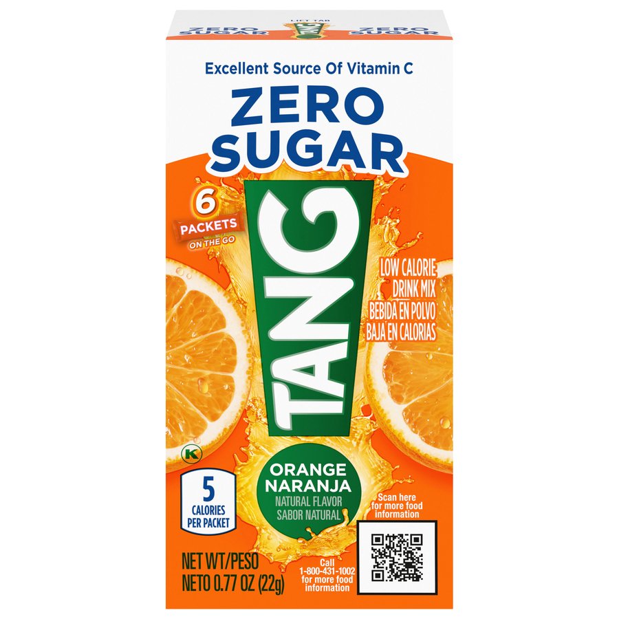 Tang On the Go Zero Sugar Orange Drink Mix, 6 ct