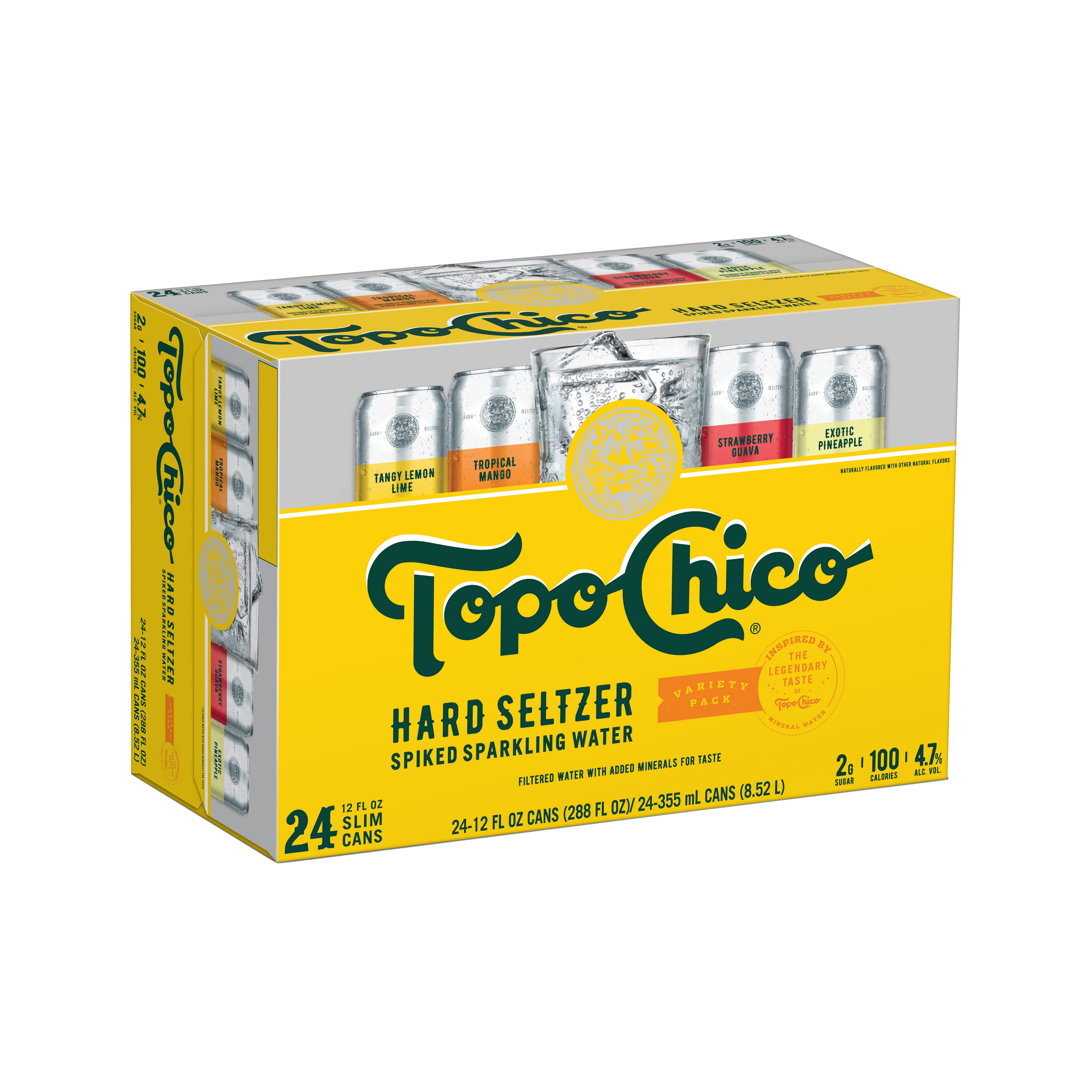 Topo Chico Variety Pack Hard Seltzer, 12 Pack, 12 fl oz Cans, 4.7% ABV