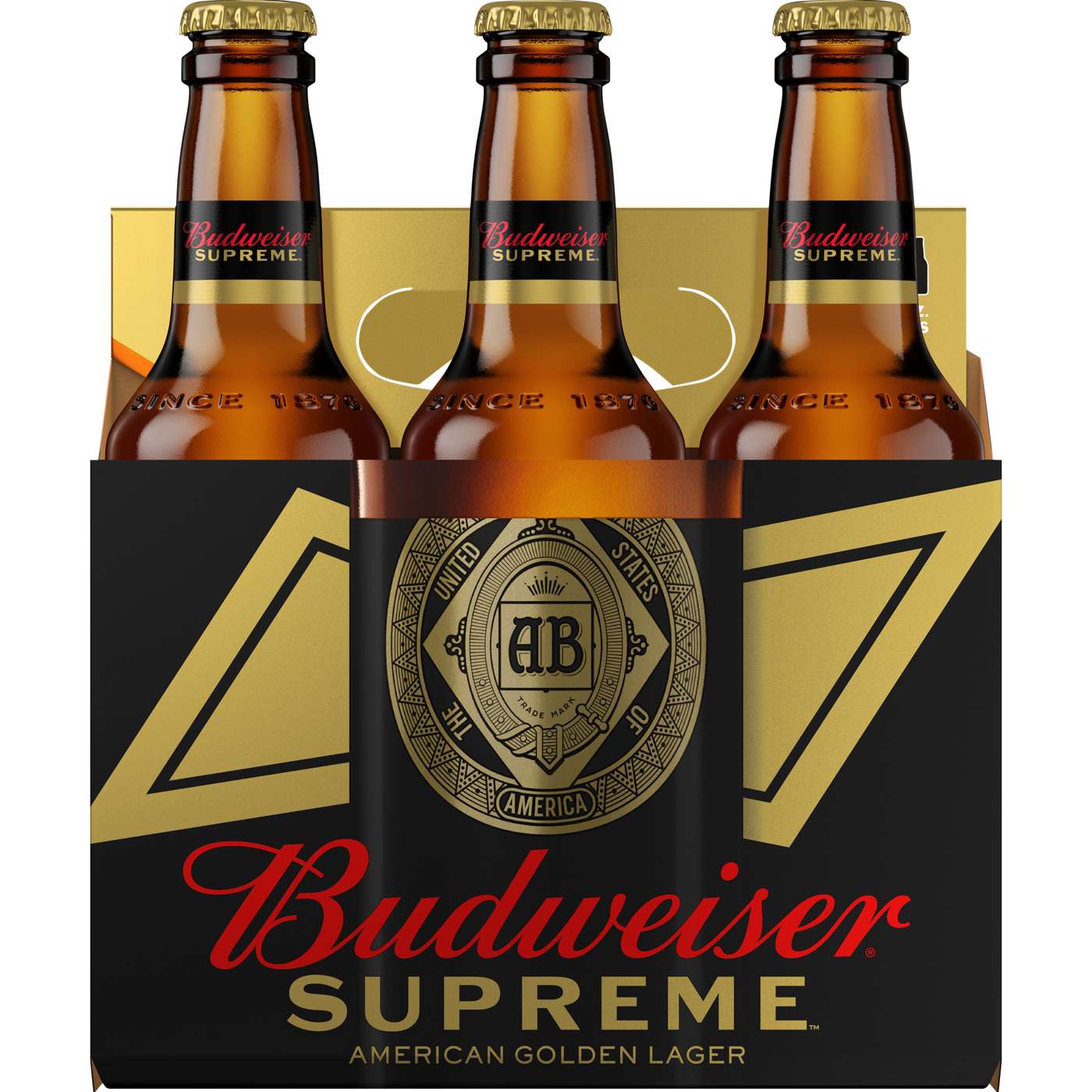 Budweiser Supreme American Golden Lager Beer 12 oz Bottles; image 2 of 2