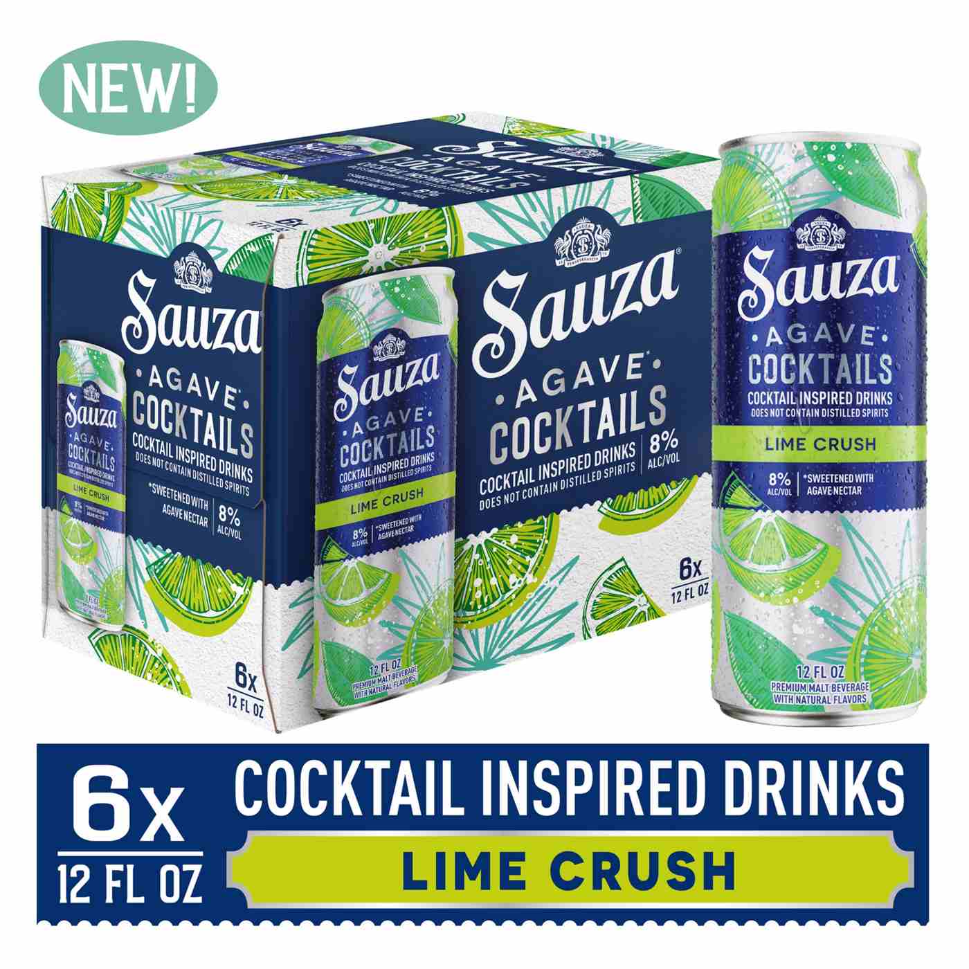 Sauza Lime Crush Agave Cocktails 12 oz Cans; image 3 of 4