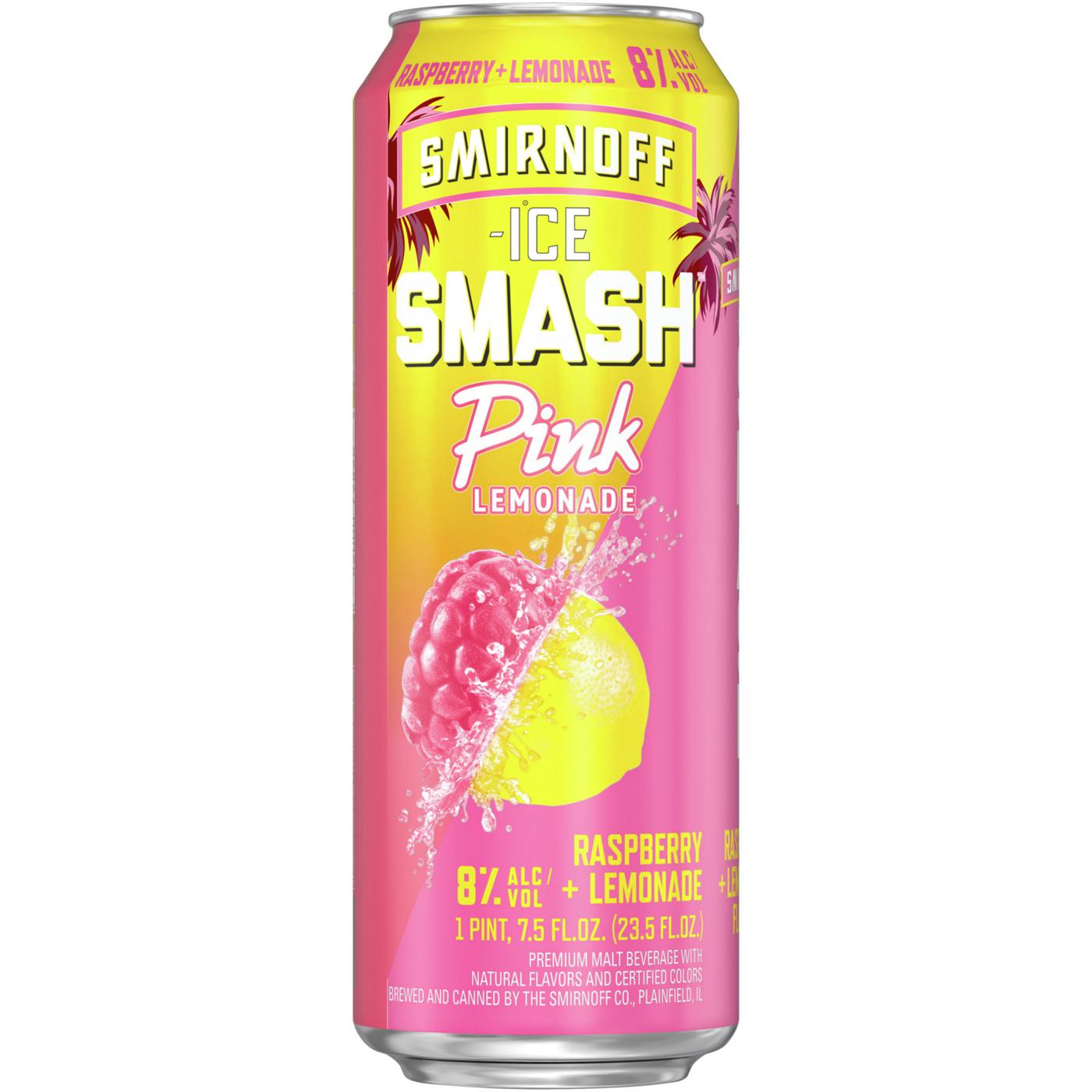 Smirnoff Ice Smash Pink Lemonade; image 1 of 3