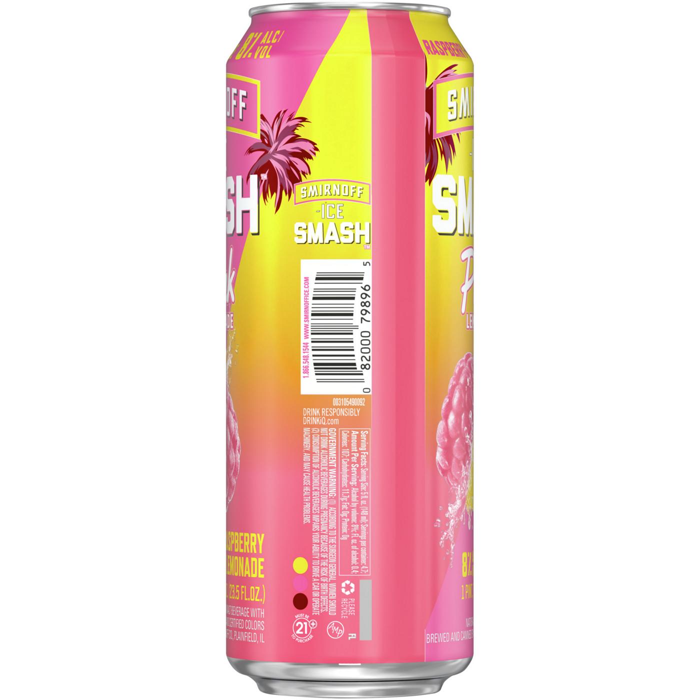 Smirnoff Ice Smash Pink Lemonade; image 3 of 3