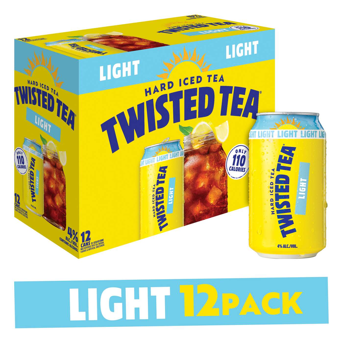Twisted Tea Light Hard Iced Tea 12 oz Cans; image 3 of 4
