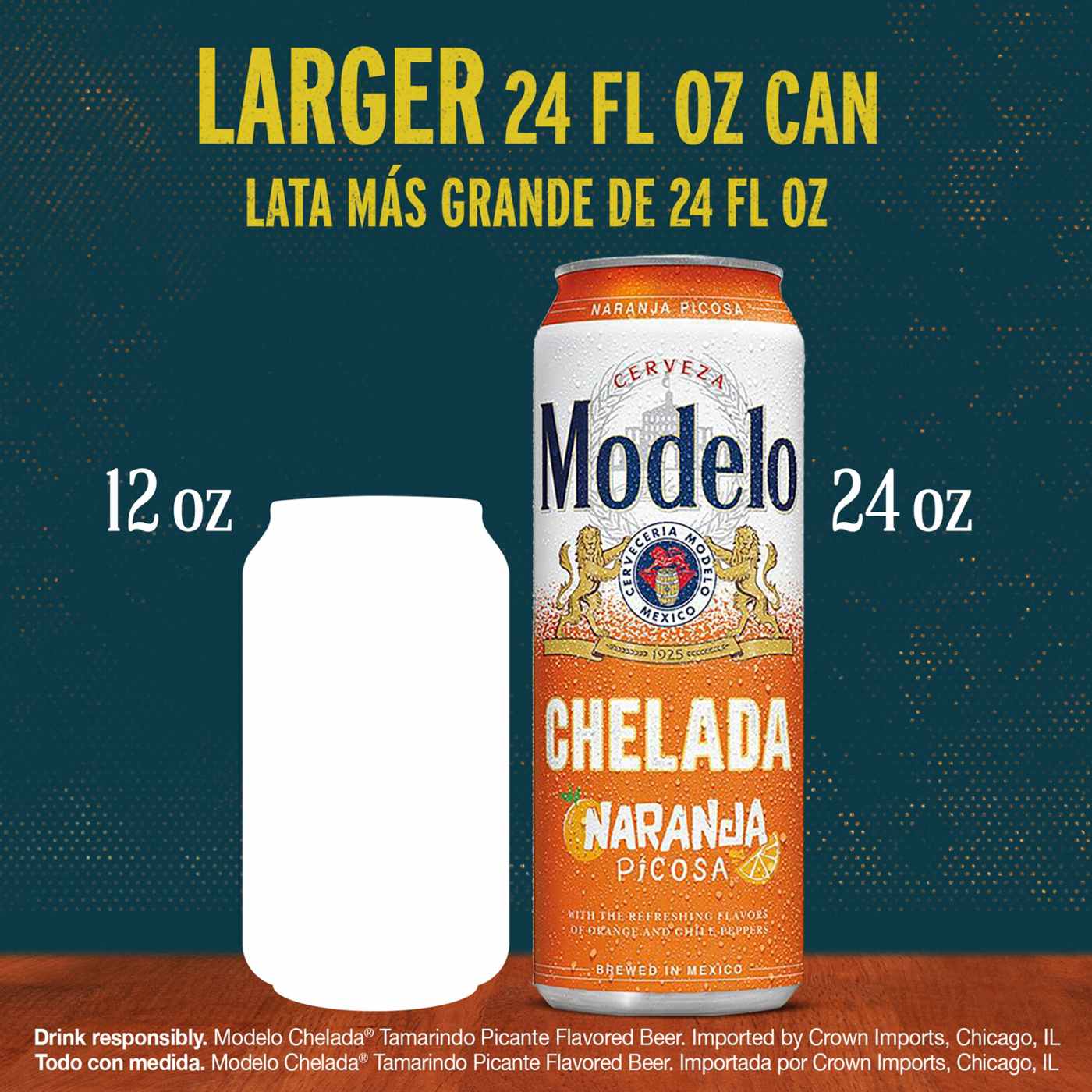 Modelo Chelada Naranja Picosa Mexican Import Flavored Beer 24 oz Can; image 5 of 9