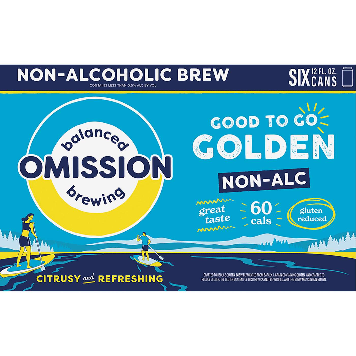 Omission Good To Go Golden Non-Alcoholic Brew 12 oz Cans; image 1 of 2