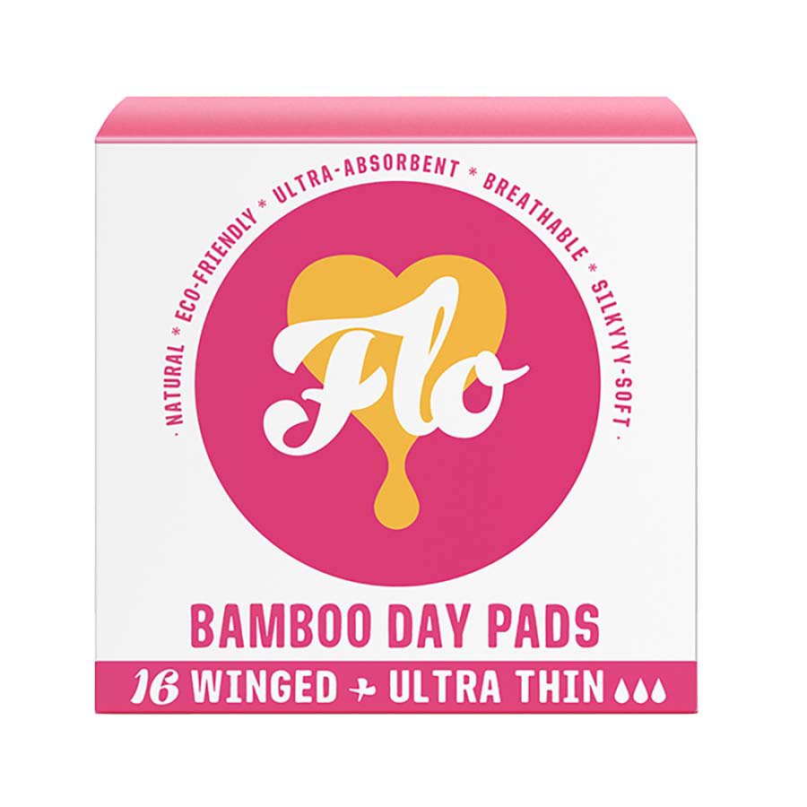 Flo Bamboo Winged Day Pads Ultra Thin Shop Pads & liners at HEB