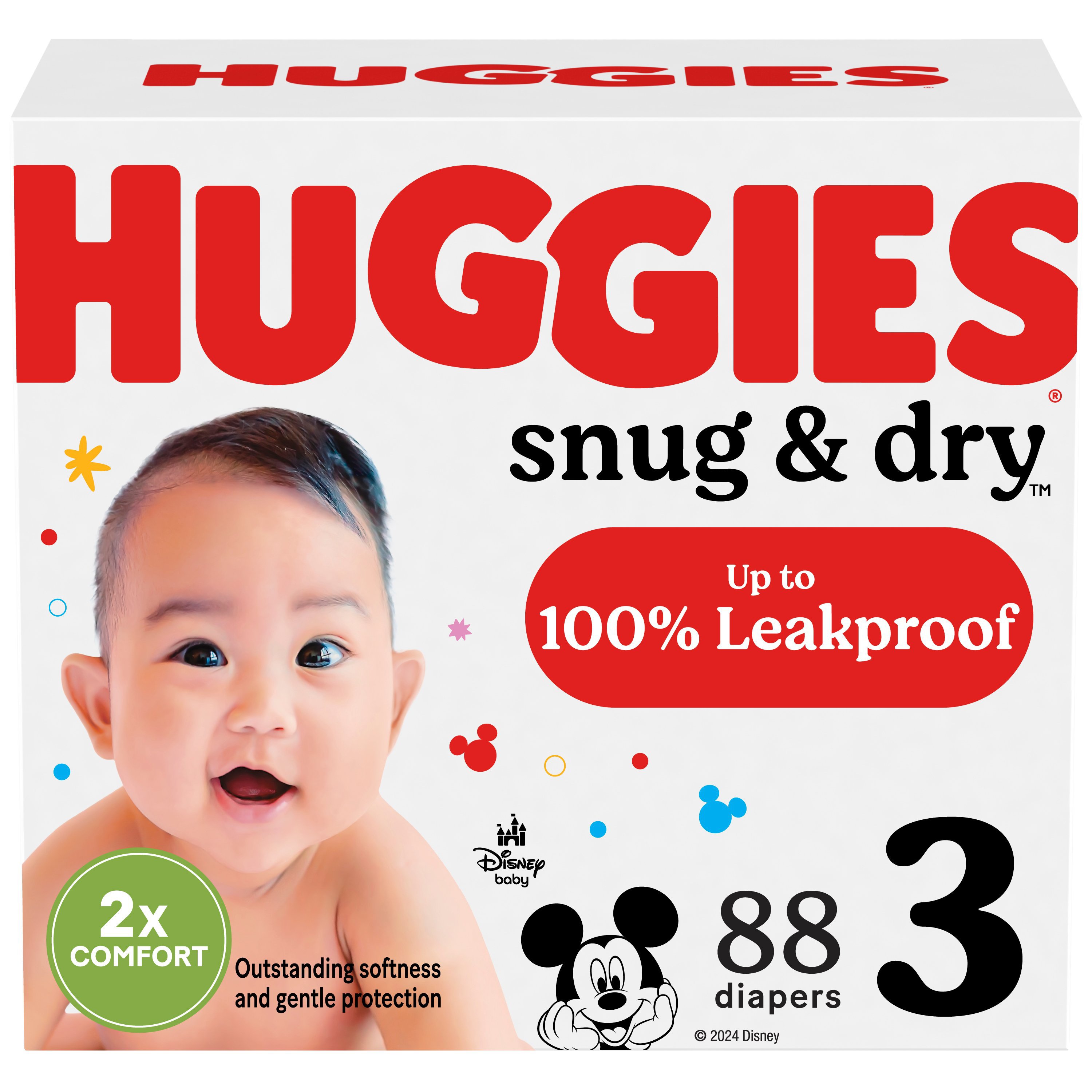 Huggies Overnites Nighttime Baby Diapers, Size 3, 58Count - 58 ea