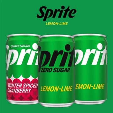 Sprite Zero Sugar Lemon Lime Caffeine Free Soda Soft Drink Fridge Pack 10 pk Mini Cans