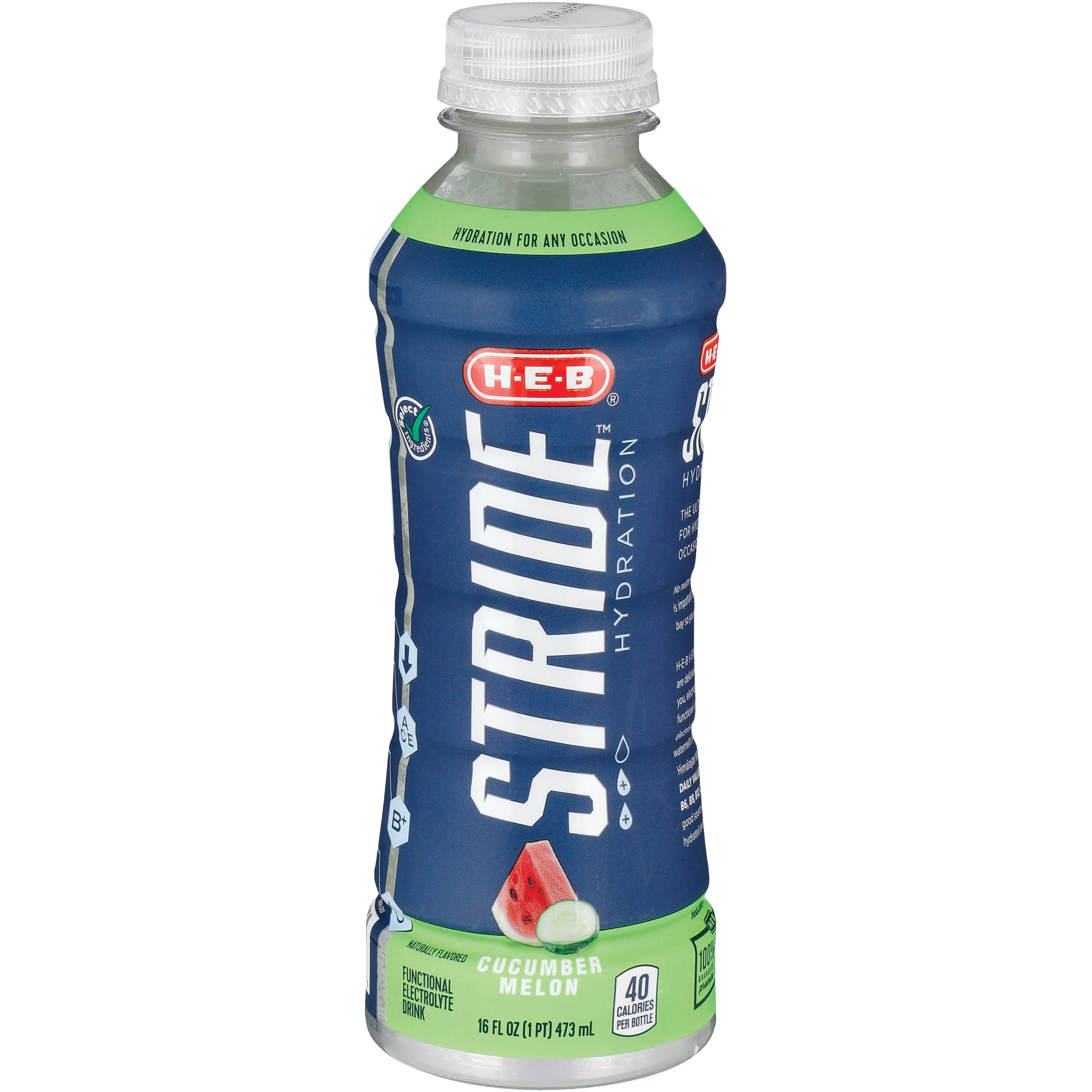 H-E-B Stride Cucumber Melon Hydration Drink - Shop Sports & Energy ...