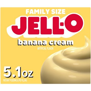 Jell-O Banana Cream Instant Pudding & Pie Filling Mix, 5.1 oz
