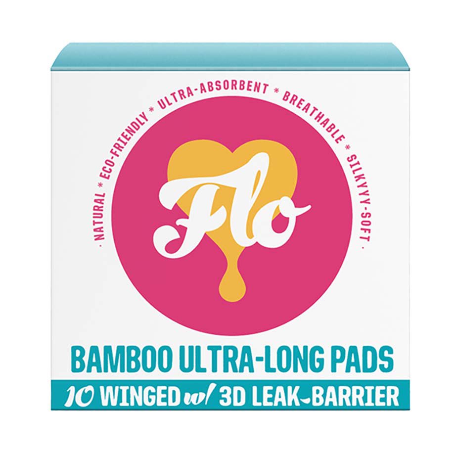 Flo Bamboo UltraLong Winged Pads Shop Pads & liners at HEB