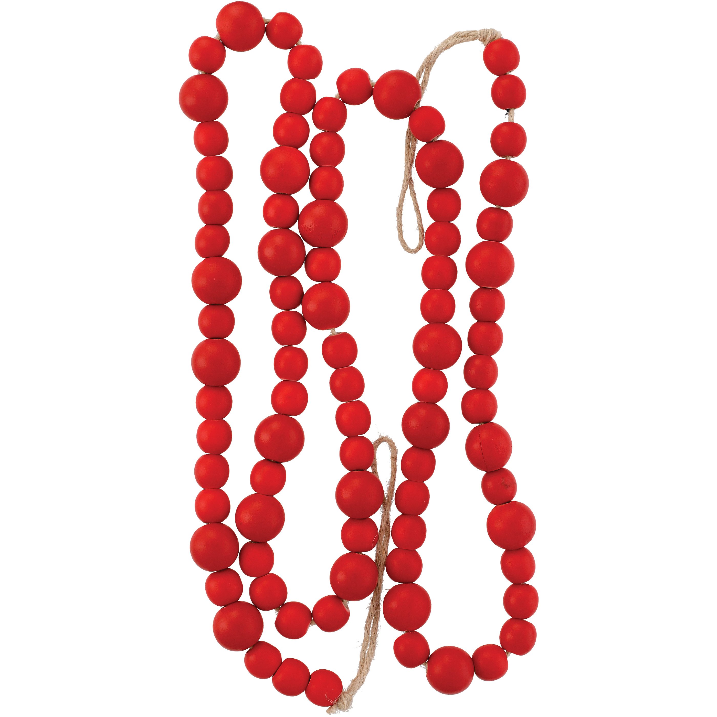 Destination Holiday Deck The Halls Beaded Wood Garland - Red - Shop ...