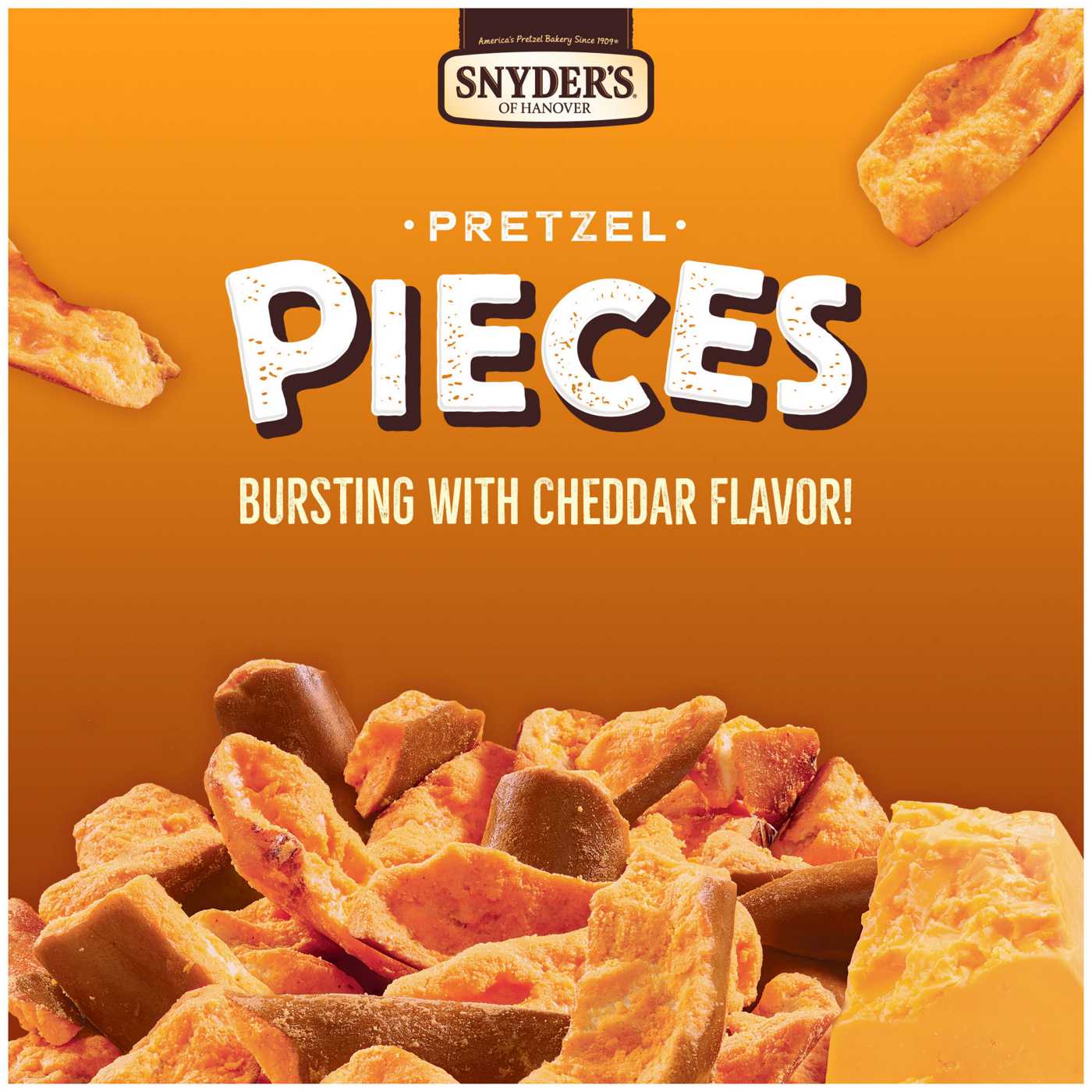 Snyder's of Hanover Cheddar Cheese Pretzel Pieces; image 4 of 11