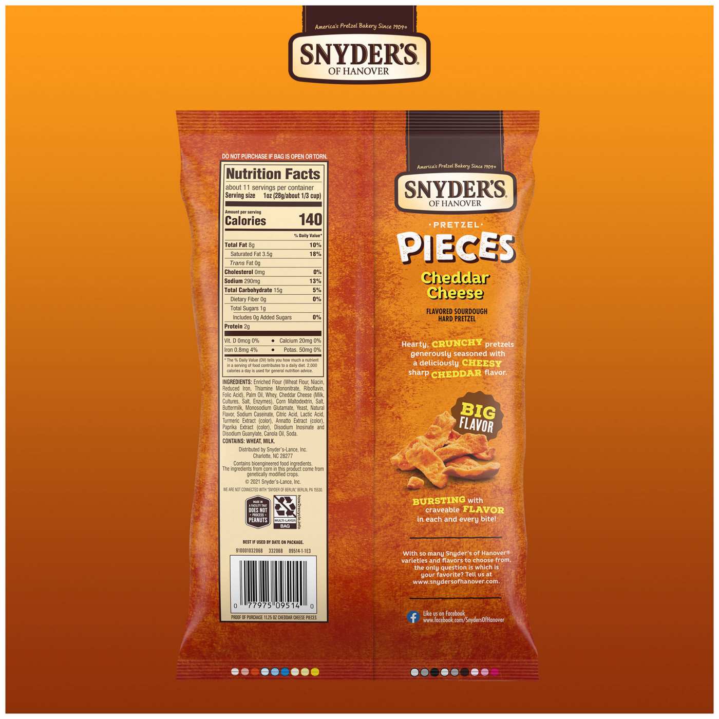 Snyder's of Hanover Cheddar Cheese Pretzel Pieces; image 8 of 11