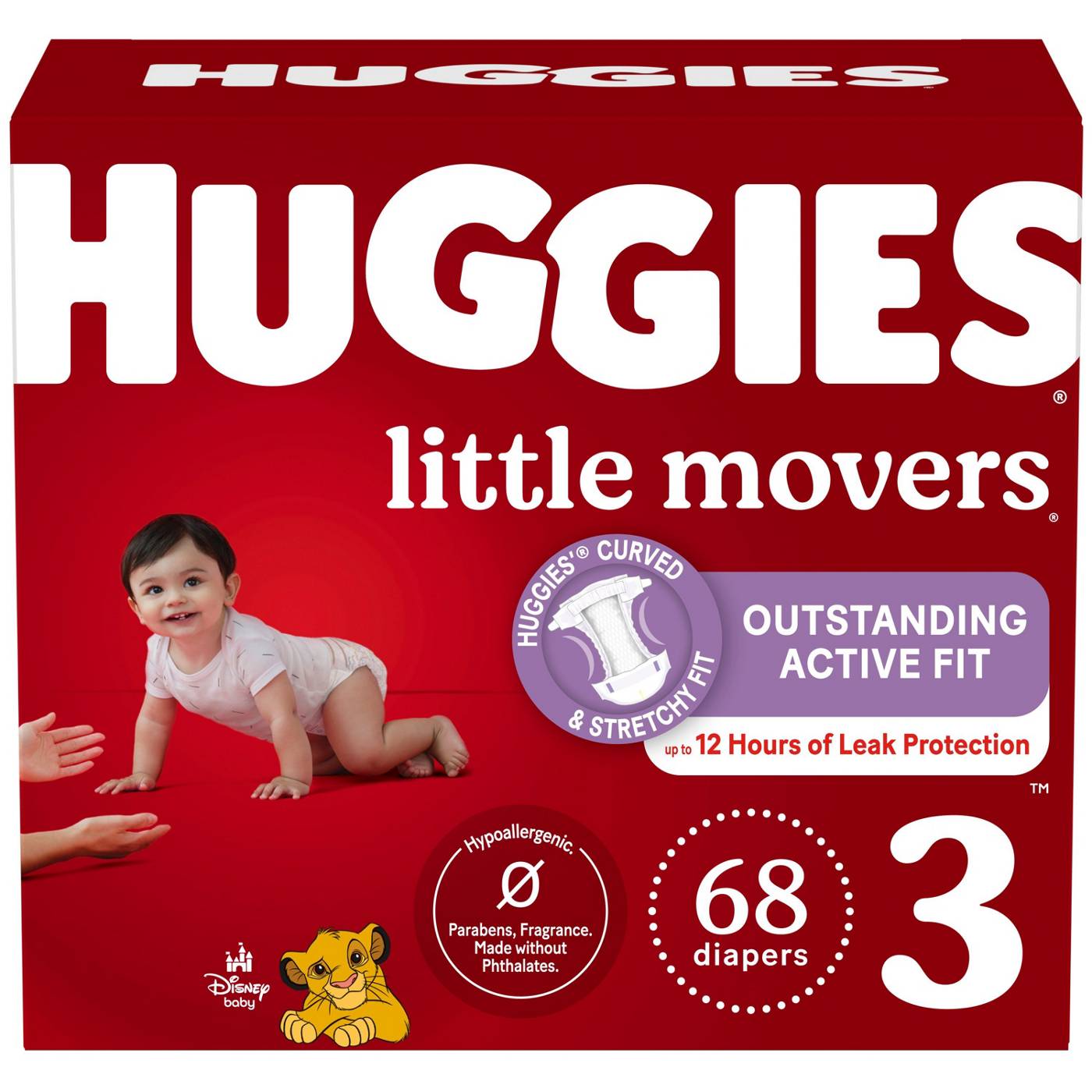 Huggies Little Movers Baby Disposable Diapers - Size 7 - 68ct