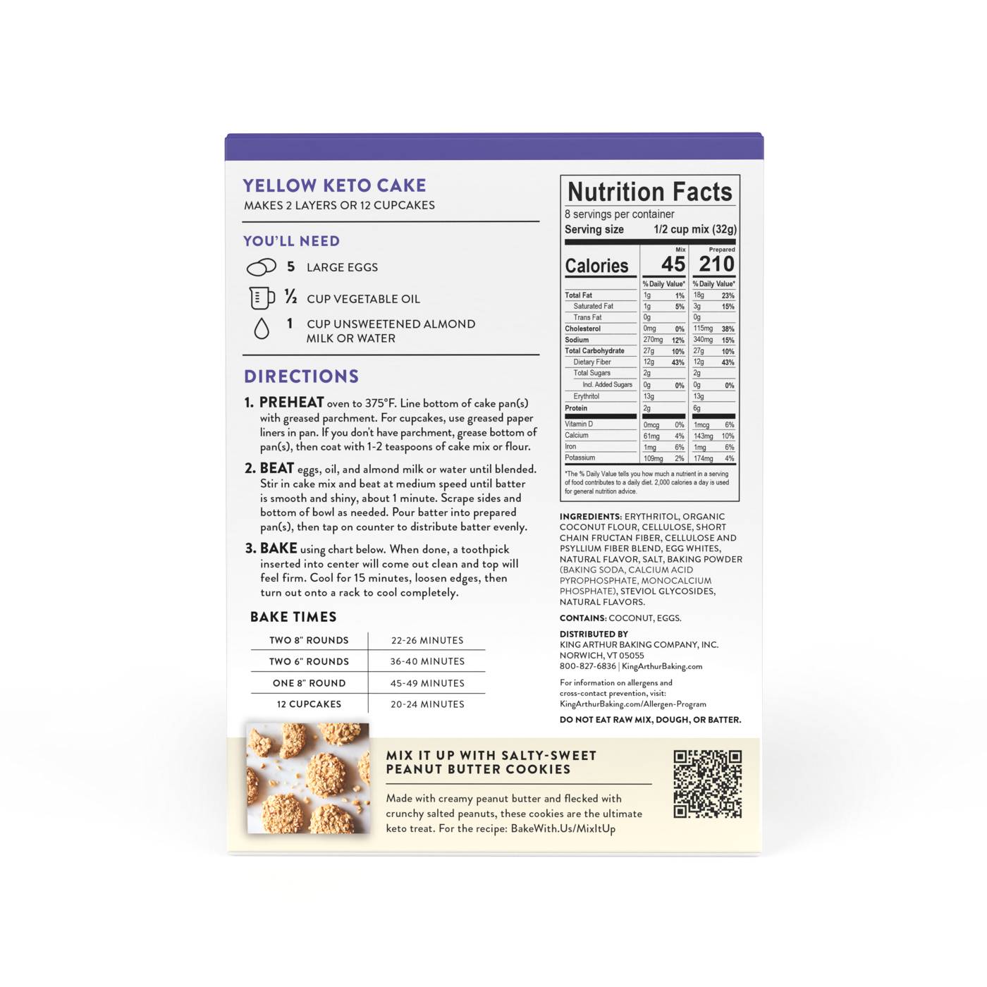 King Arthur Yellow Keto Cake Mix Shop Baking mixes at HEB