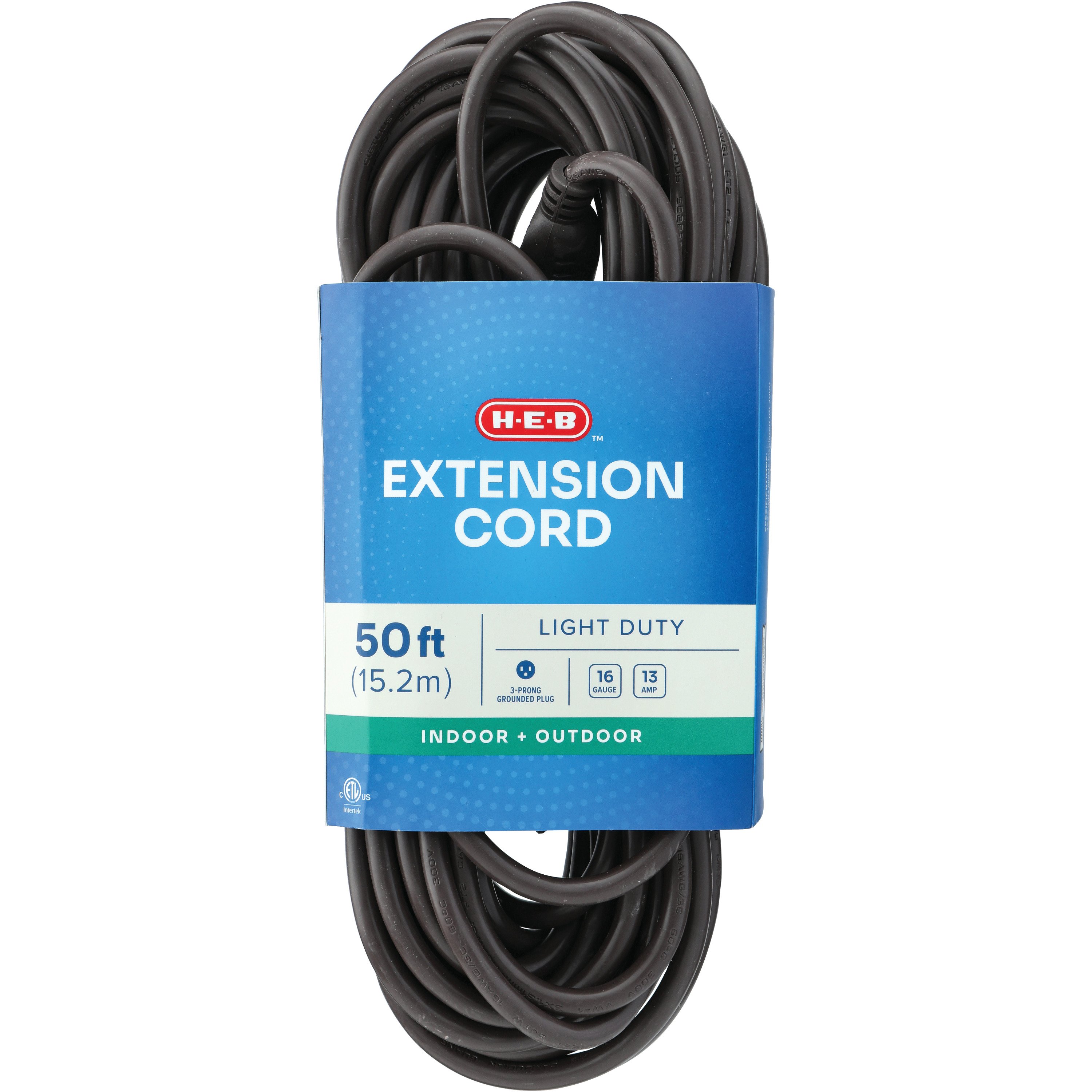 HEB Indoor + Outdoor Extension Cord Brown Shop Extension cords at
