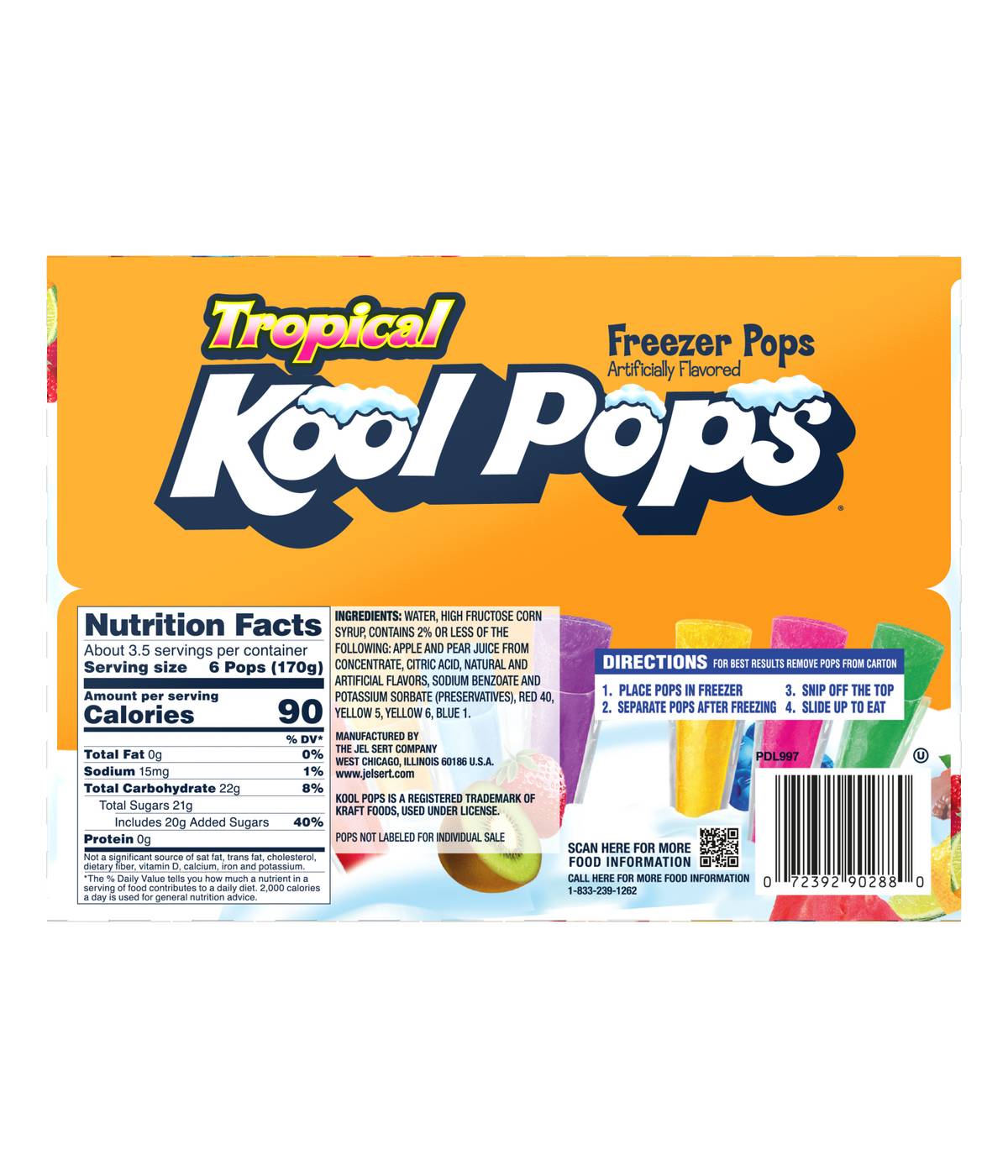 Kool Pops Freezer Bars - Tropical Flavors; image 3 of 4