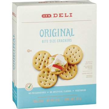 H-E-B Deli Original Bite Size Crackers, 8 oz