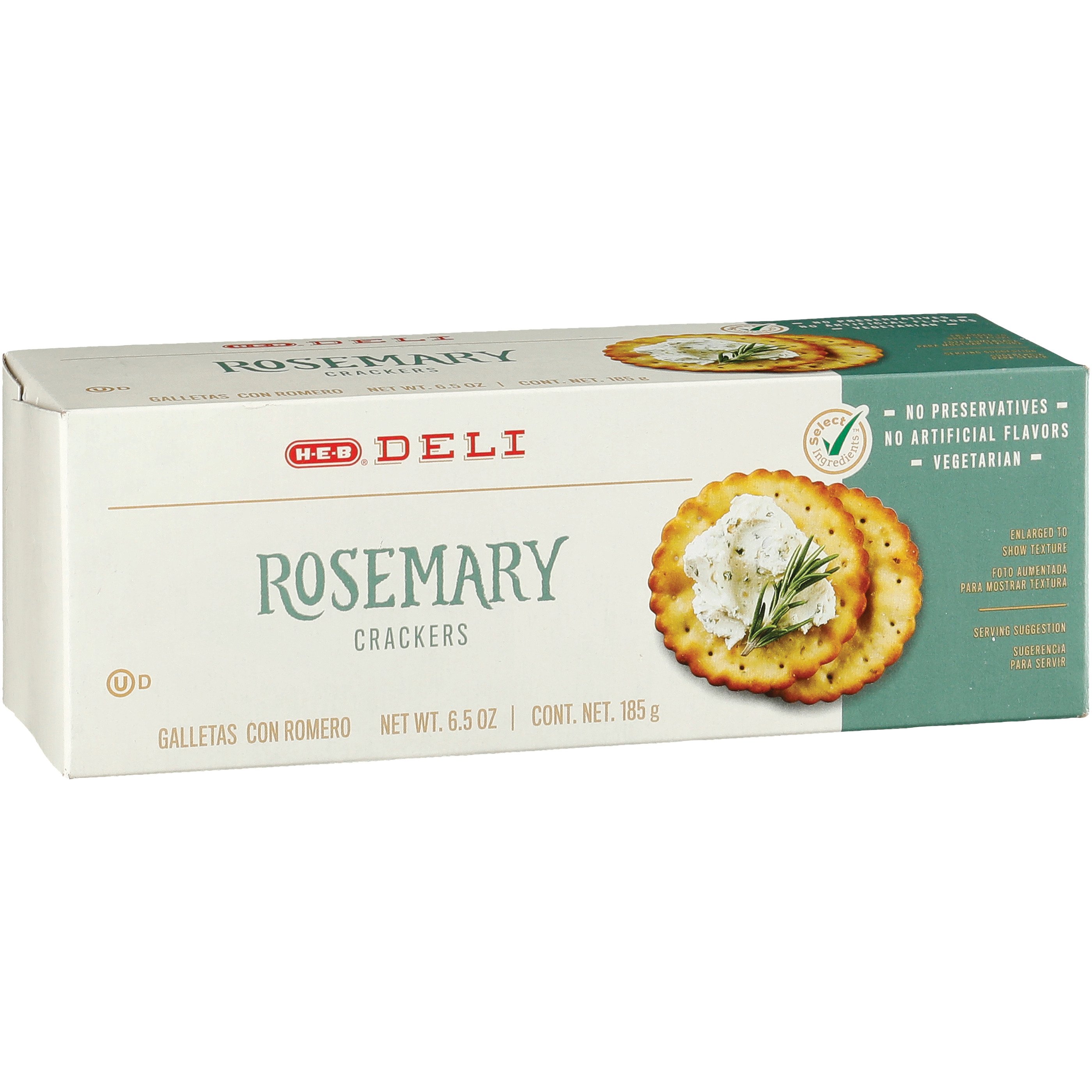 HEB Deli Rosemary Crackers Shop Snacks & Candy at HEB
