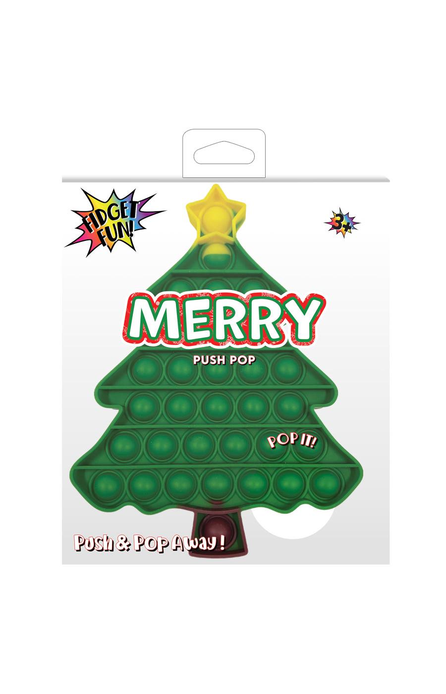 DGL Toys Merry Tree Shape Holiday Push Pop Fidget; image 1 of 2