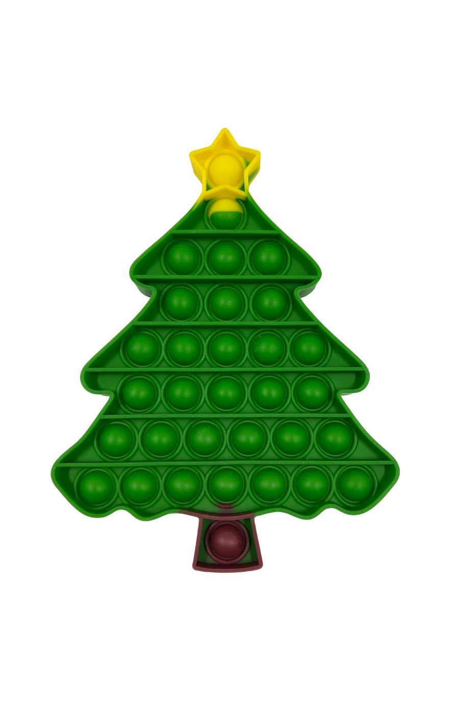 DGL Toys Merry Tree Shape Holiday Push Pop Fidget; image 2 of 2