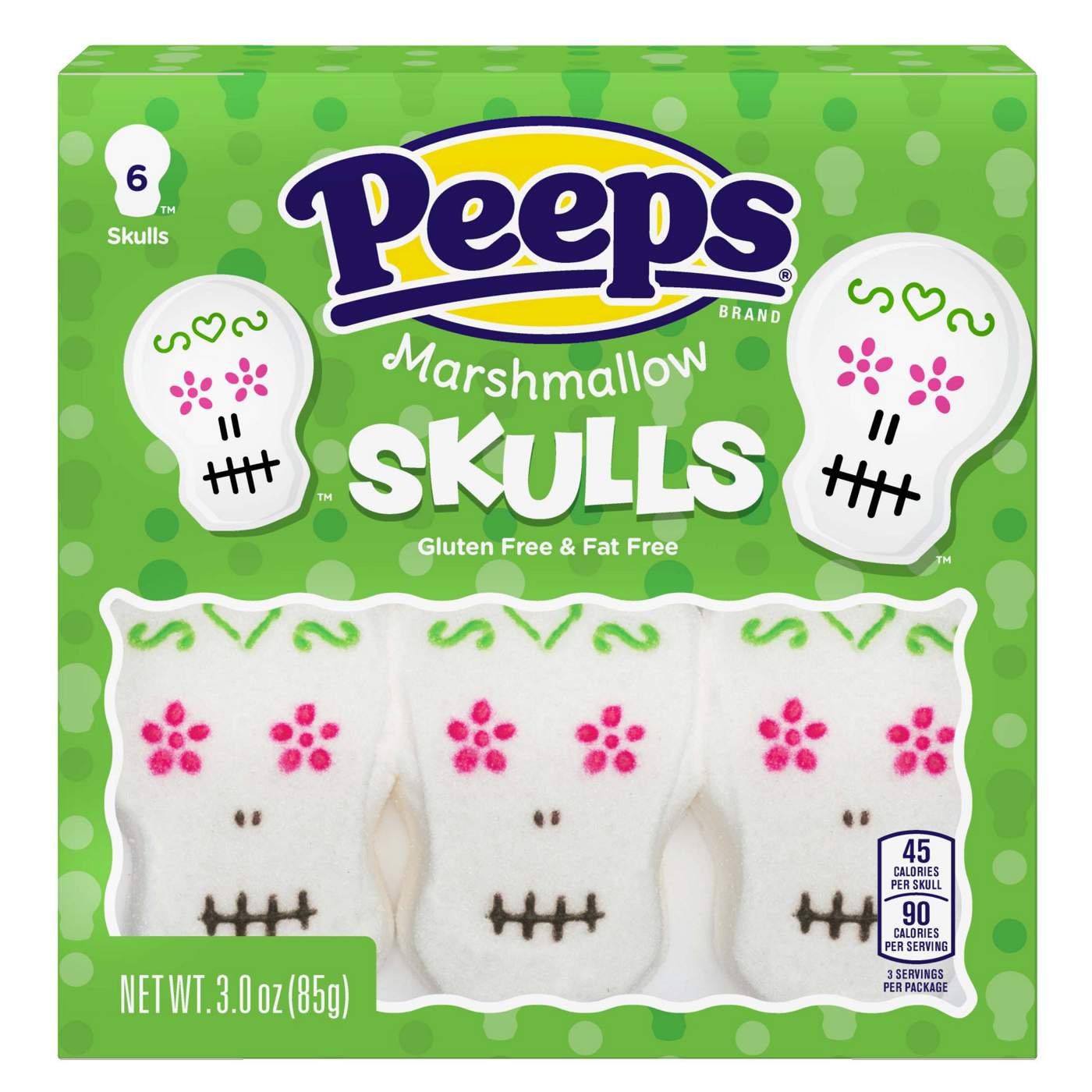 Peeps Marshmallow Skulls Halloween Candy; image 1 of 2