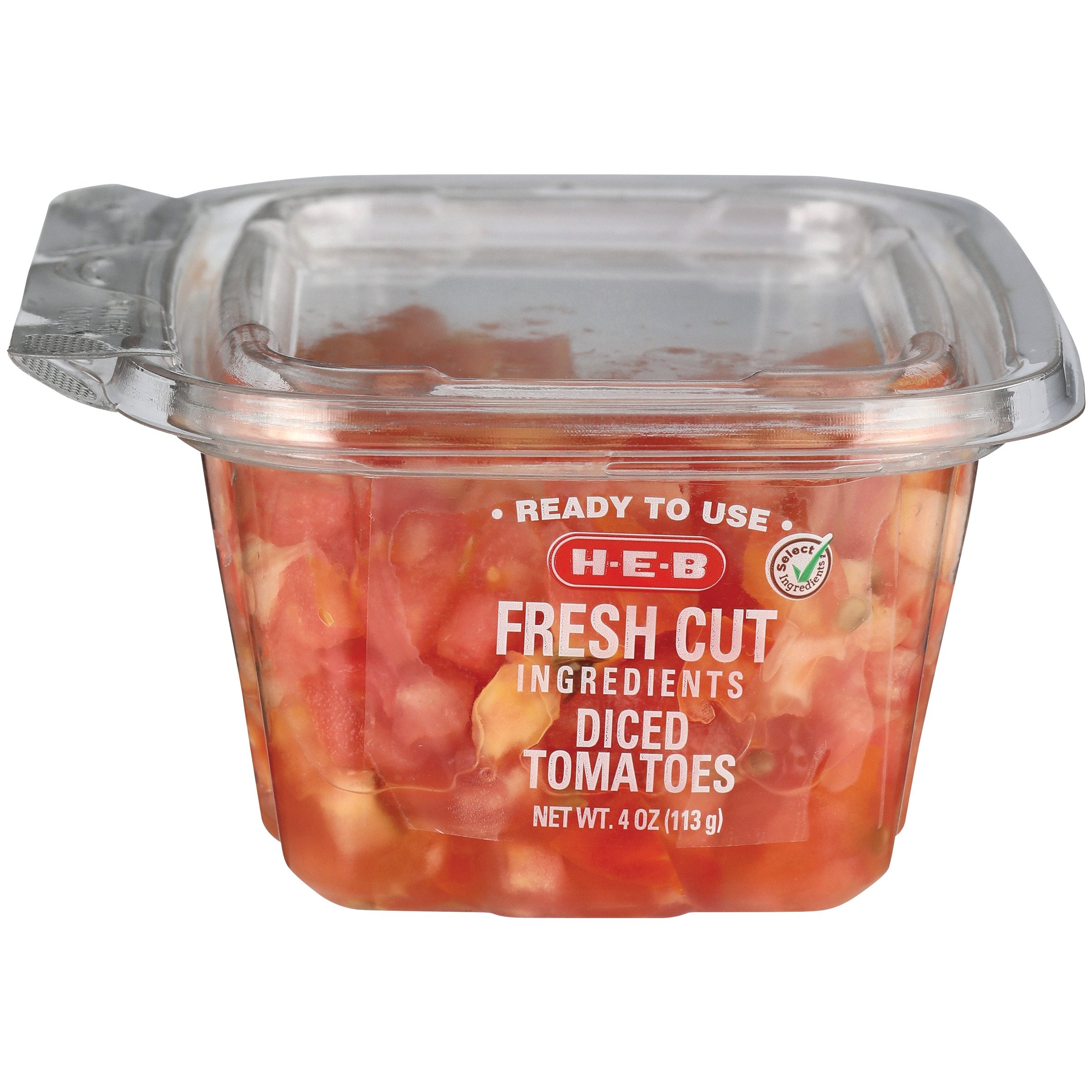 HEB Single Serve Diced Tomatoes Shop Vegetables at HEB